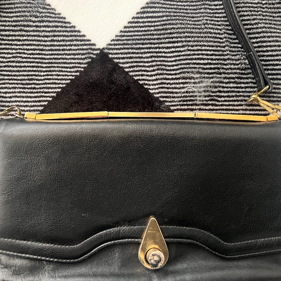 Rare Vintage La Belle Black Leather Purse Made in Canada - Picture 7 of 12